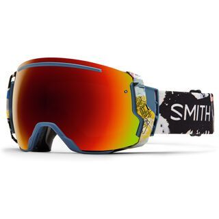 Smith I/O 7 inkl. Wechselscheibe, ripped/Lens: red sol-x mirror - Skibrille