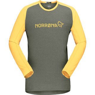 Norrona fjørå equaliser lightweight Long sleeve M's olive night/lemon chrome