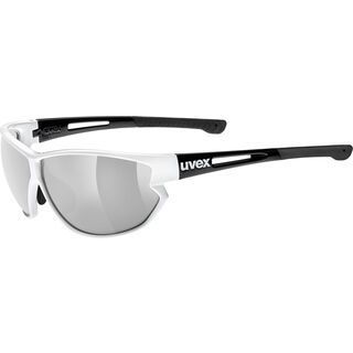 uvex sportstyle 810 vm, white black/Lens: variomatic litemirror silver - Sportbrille
