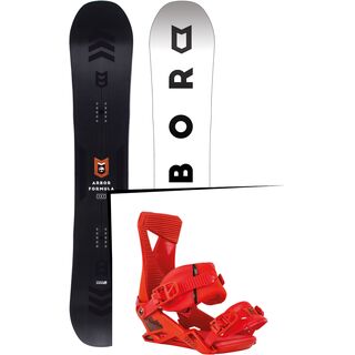 Set: Arbor Formula Mid Wide 2017 + Nitro Zero 2016, red - Snowboardset