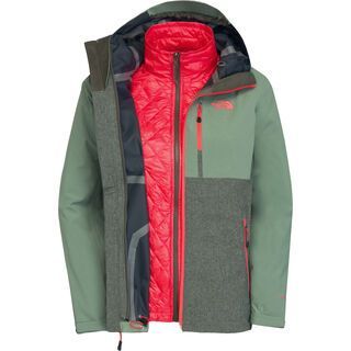 The North Face Womens Thermoball Triclimate Jacket, New Taupe Green Heather/Sea Spray Green - Jacke