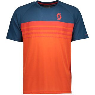 Scott Trail 80 DRI S/SL Shirt, tangerine orange/eclipse blue - Radtrikot