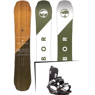 Set: Arbor Coda Rocker Mid Wide 2017 + K2 Cinch CTX 2017, black - Snowboardset