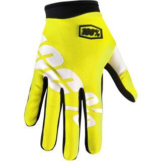 100% iTrack Youth, neon yellow - Fahrradhandschuhe