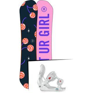 Set: Ride OMG 2017 + Flow Minx 2015, white - Snowboardset