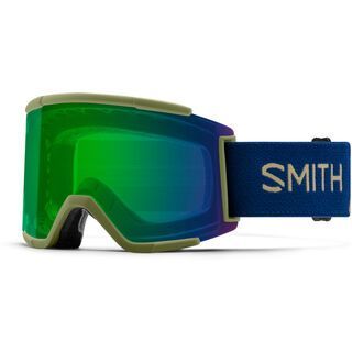 Smith Squad XL inkl. Wechselscheibe, navy camo split/Lens: everyday green mirror chromapop - Skibrille