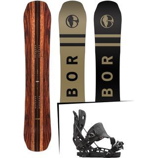 Set: Arbor Coda Camber Premium 2017 + Flow NX2 Hybrid 2016, black - Snowboardset