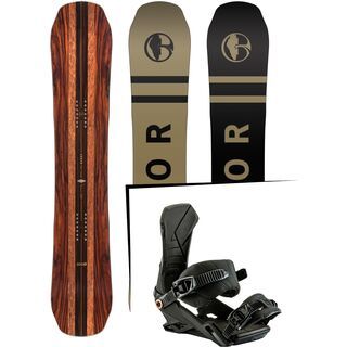 Set: Arbor Coda Camber Premium Mid Wide 2017 + Nitro Team 2017, black - Snowboardset