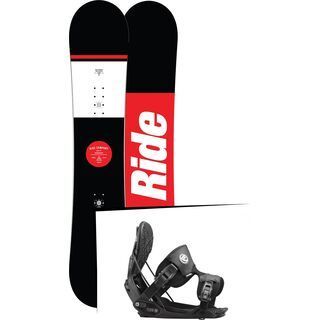 Set: Ride Agenda 2017 + Flow Five 2016, black - Snowboardset