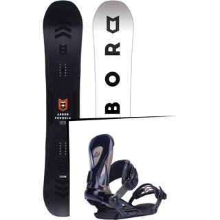 Set: Arbor Formula Mid Wide 2017 + Ride Revolt, black - Snowboardset