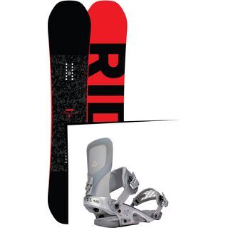 Set: Ride Machete 2017 + Ride Rodeo LTD 2016, silver - Snowboardset