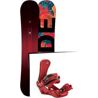 Set: Ride Saturday 2017 + Nitro Ivy 2017, red - Snowboardset