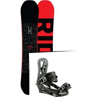 Set: Ride Machete 2017 + Nitro Pusher 2017, black - Snowboardset
