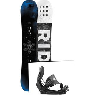 Set: Ride Berzerker 2017 + Flow Five Hybrid 2016, black - Snowboardset