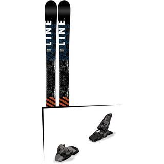 Set: Line Wallisch Shorty 2017 + Squire 11 90 mm, black anthracite - Skiset