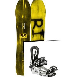 Set: Ride Warpig Small 2017 + Nitro Pusher 2017, ice camo - Snowboardset