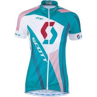 Scott Womens RC s/sl Shirt, ocean blue/cerise pink - Radtrikot