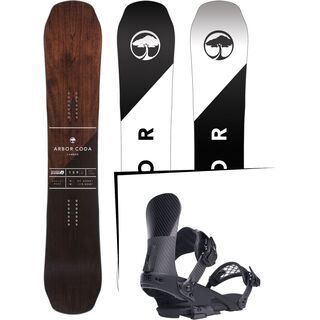 Set: Arbor Coda Camber 2017 + Ride El Hefe, black - Snowboardset