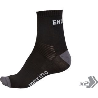 Endura BaaBaa Merino Sock (Doppelpack), schwarz