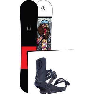 Set: Ride Crook Wide 2017 + Ride LTD, black - Snowboardset