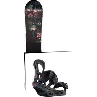 Set: Nitro Fate Trüe 2017 + Burton Scribe 2017, splat a tat black - Snowboardset