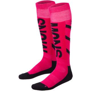 Mons Royale Women's Tech Snow Sock, hot pink navy - Socken