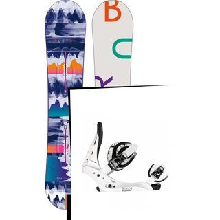 Set: Burton Feather 2016 + Burton Scribe Est 09/10, Trooper White - Snowboardset