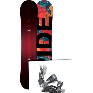 Set: Ride Saturday 2017 + Flow Omni 2016, gunmetal - Snowboardset