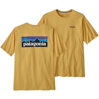 Patagonia Men's P-6 Logo Responsibili-Tee surfboard yellow