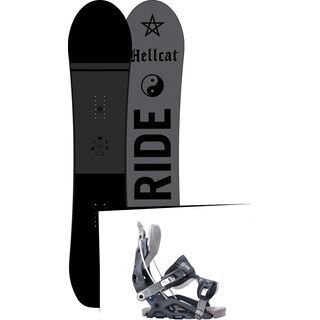 Set: Ride Hellcat 2017 + Flow Omni 2017, gunmetal - Snowboardset