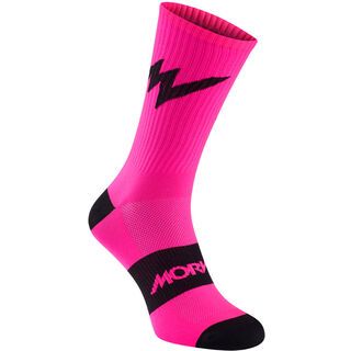 Morvelo Series Emblem Fluro Pink Socks - Radsocken
