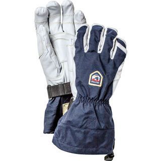 Hestra Army Leather Heli Ski Ergo Grip 5 Finger, navy/offwhite - Skihandschuhe