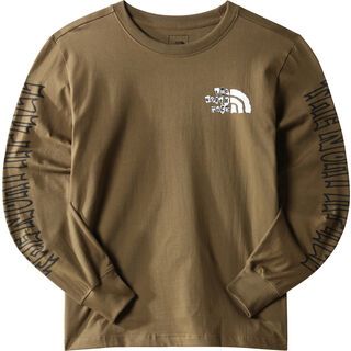 The North Face Men’s Long-Sleeve Printed Heavyweight Tee military olive