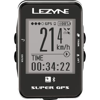 Lezyne Computer Super GPS, schwarz - Fahrradcomputer