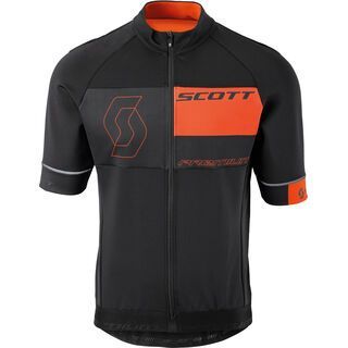 Scott RC Premium Flex WP s/sl Shirt, black/tangerine orange - Radtrikot