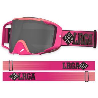 Loose Riders C/S Goggle Pink inkl. WS, Lens: silver smoke mir - MX Brille