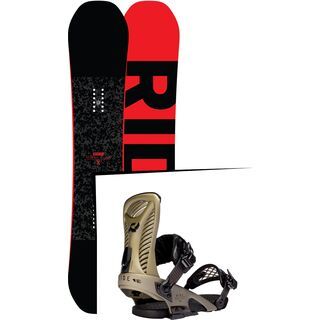 Set: Ride Machete 2017 + Ride Capo 2016, gold - Snowboardset