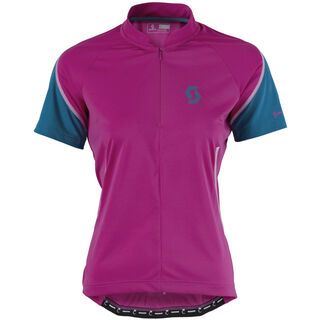 Scott Womens Endurance Q-Zip s/sl Shirt, purple/blue - Radtrikot