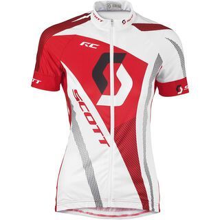 Scott Womens RC s/sl Shirt, white/red - Radtrikot
