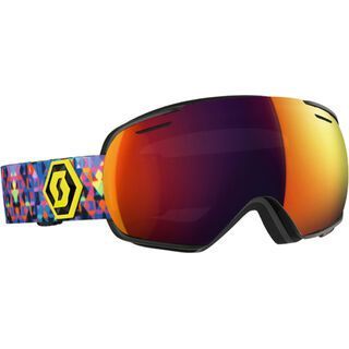 Scott Linx inkl. Wechselscheibe, black yellow/Lens: solar red chrome - Skibrille