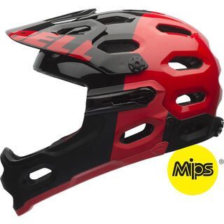Bell Super 2R MIPS, black red aggression - Fahrradhelm