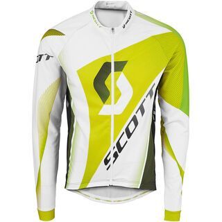 Scott RC Pro l/sl Shirt, white/green - Radtrikot