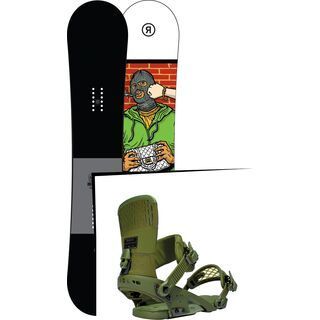 Set: Ride Crook 2017 + Ride Rodeo 2016, forest - Snowboardset