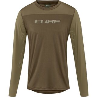 Cube MTB Rundhalstrikot Pro TM langarm olive