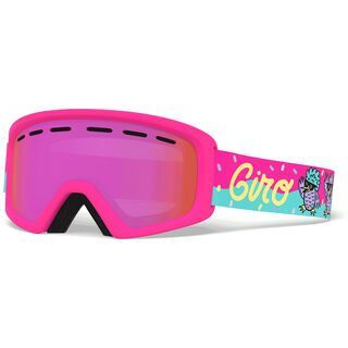 Giro Rev, disco birds/Lens: amber pink - Skibrille