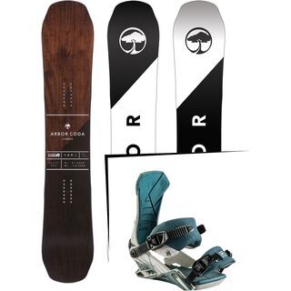 Set: Arbor Coda Camber Mid Wide 2017 + Nitro Team 2017, wolfpack white - Snowboardset