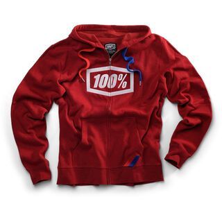 100% Syndicate Full-Zip, red heather - Hoody