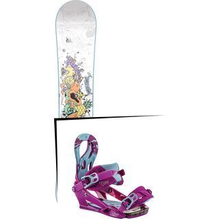 Set: Nitro Pro One Off Ana Rumiha 2017 + Nitro Lynx 2017, berry - Snowboardset