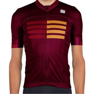 Sportful Wire Jersey red wine red rumba gold