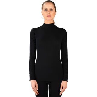 Iron-ic Cashmere Shirt with High Collar and Long Sleeves - Women black